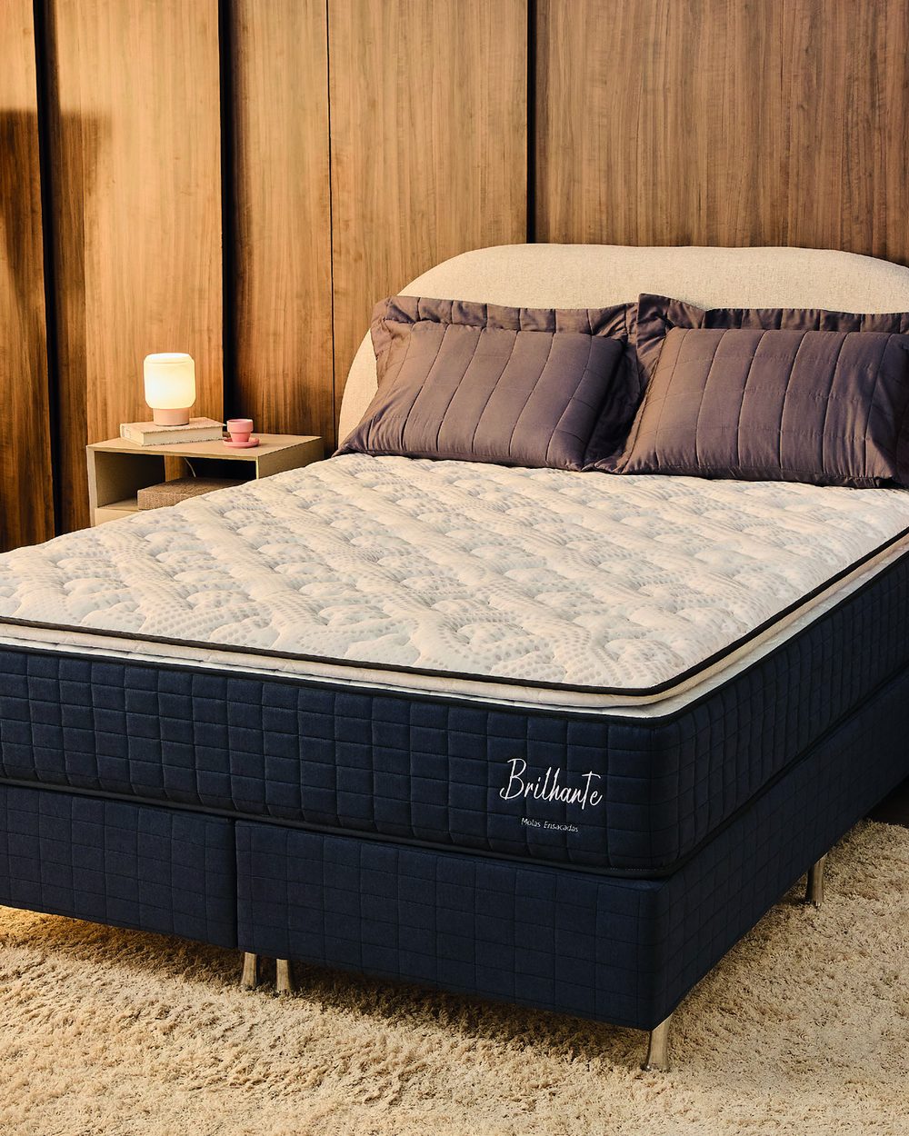 Colchão Brilhante, da Linha Comfort Prorelax, em quarto de casal